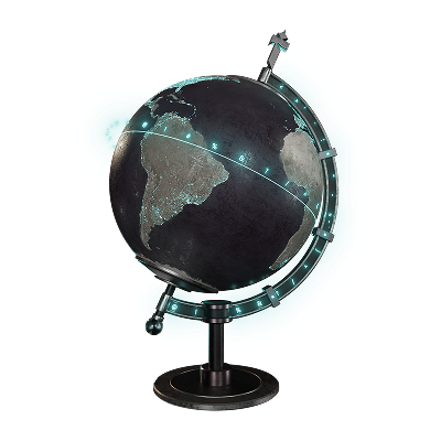 Tebex branded globe